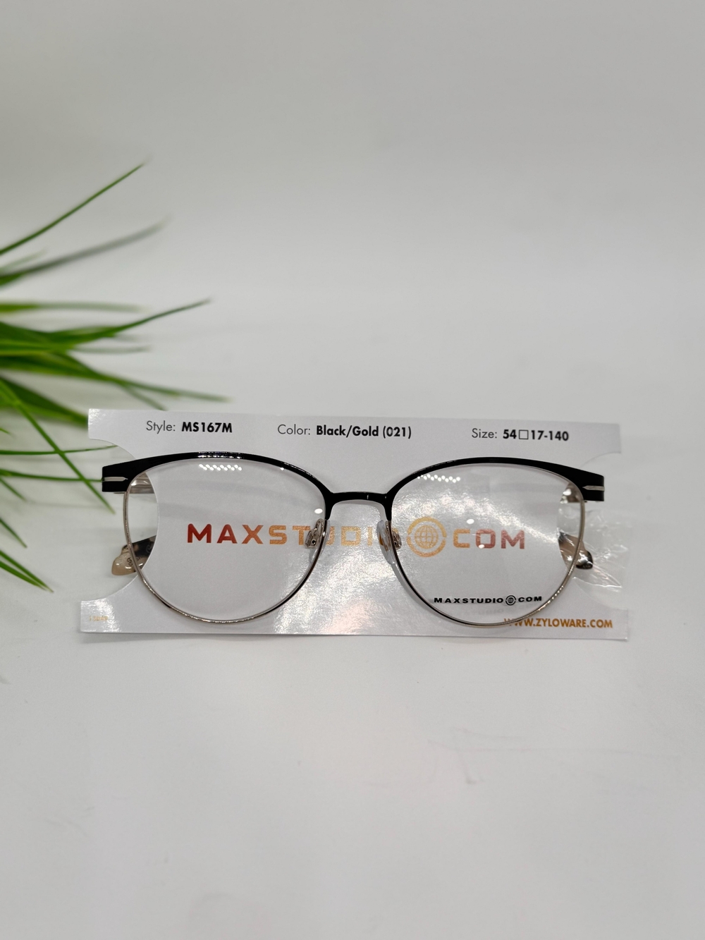 Max Studio 167M  Black/Gold Round Eyeglass Frame - Women/W54_17-140/NWT